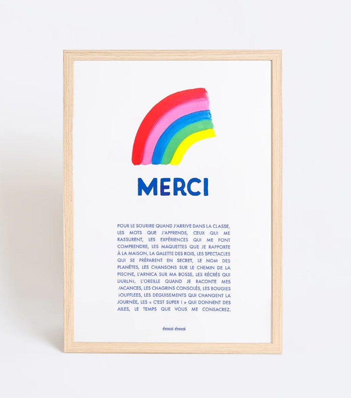 Affiche A3 - Merci arc-en-ciel