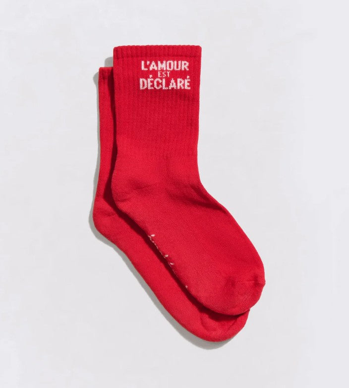 Chaussettes - L'amour est déclaré - 36/40 - rouge