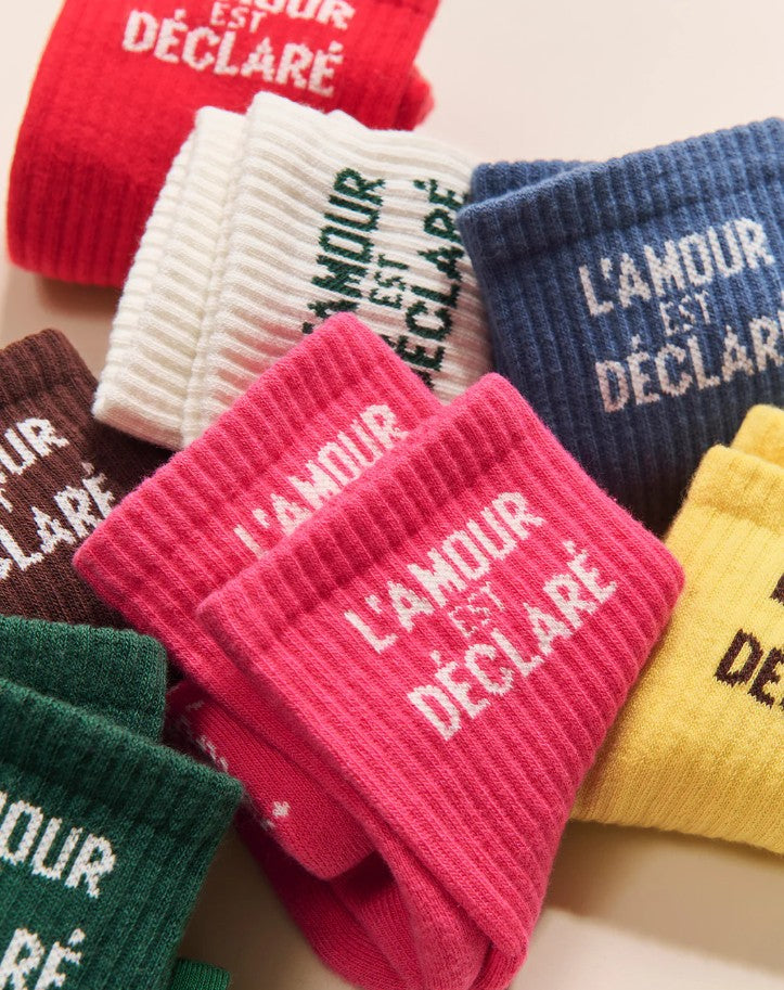 Chaussettes - L'amour est déclaré - 36/40 - rouge