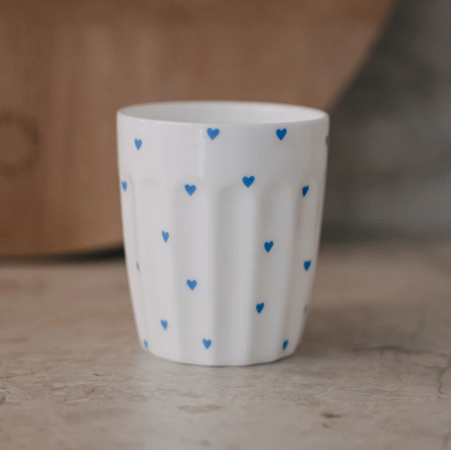 Mug - Petits coeurs - bleu clair
