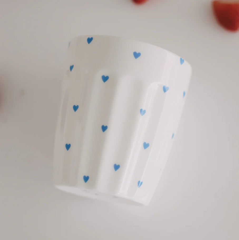 Mug - Petits coeurs - bleu clair