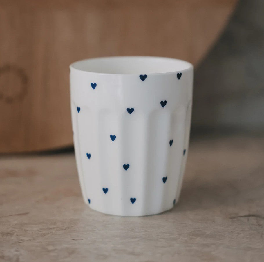 Mug - Petits coeurs - bleu foncé