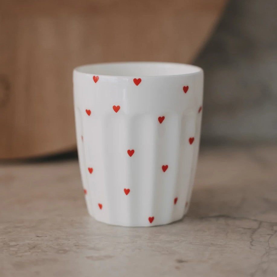 Mug - Petits coeurs - rouge