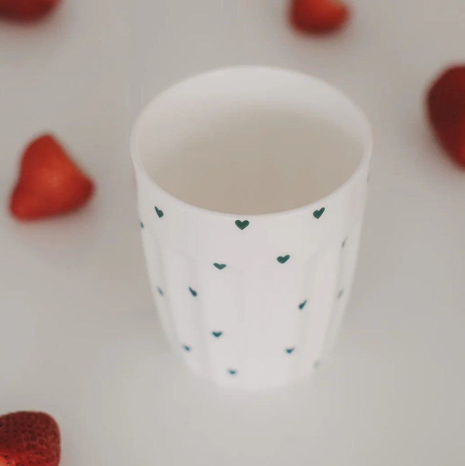 Mug - Petits coeurs - vert