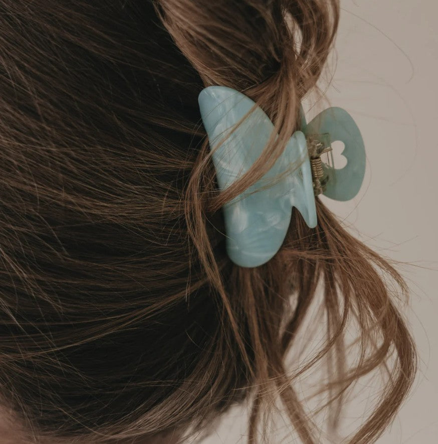 Pince à cheveux - Barrette - Coeur Menthe