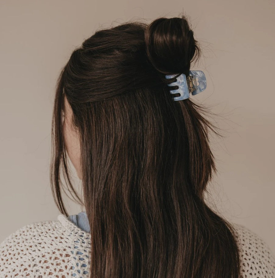 Pince à cheveux - Petite Barrette - Coeur Bleu Ciel