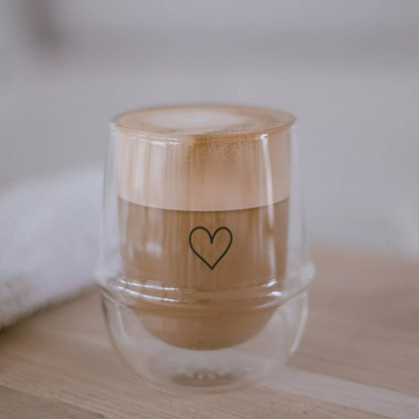 Verre double paroi 200ml coeur