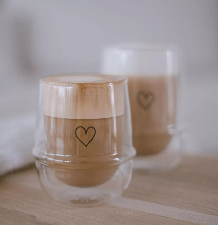 Verre double paroi 200ml coeur