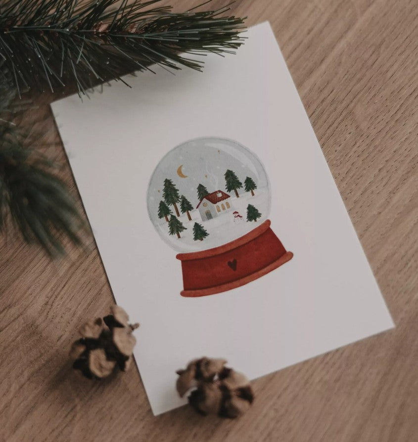 Carte postale - Boule à neige