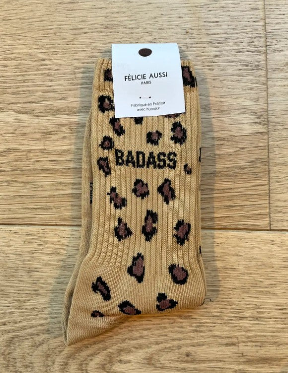 Chaussettes - Badass - Leopard sable - 36/40