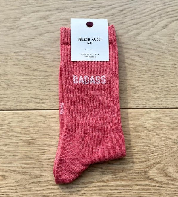 Chaussettes - Badass - rouge chinées - 36/40