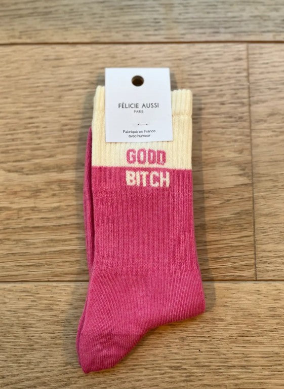 Chaussettes - Good bitch - Bicolore rose chiné - 36/40