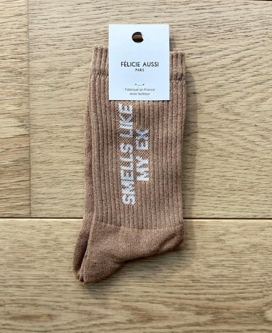 Chaussettes - smells like my ex - paillettes sable - 36/40
