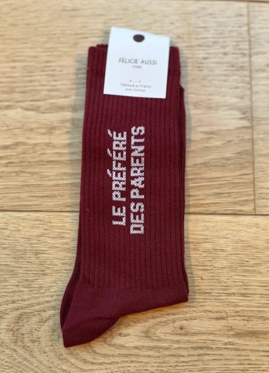 Chaussettes - le préféré des parents - bordeaux - 40/45