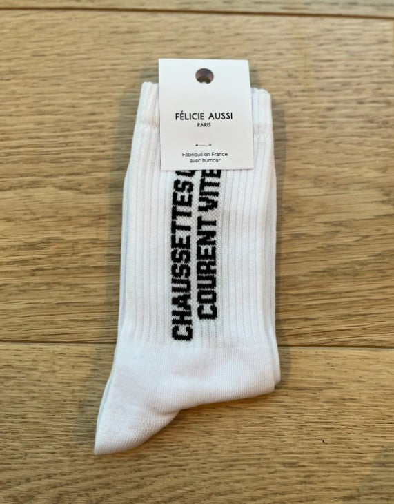 Chaussettes - Qui courent vite - blanc - 36/40