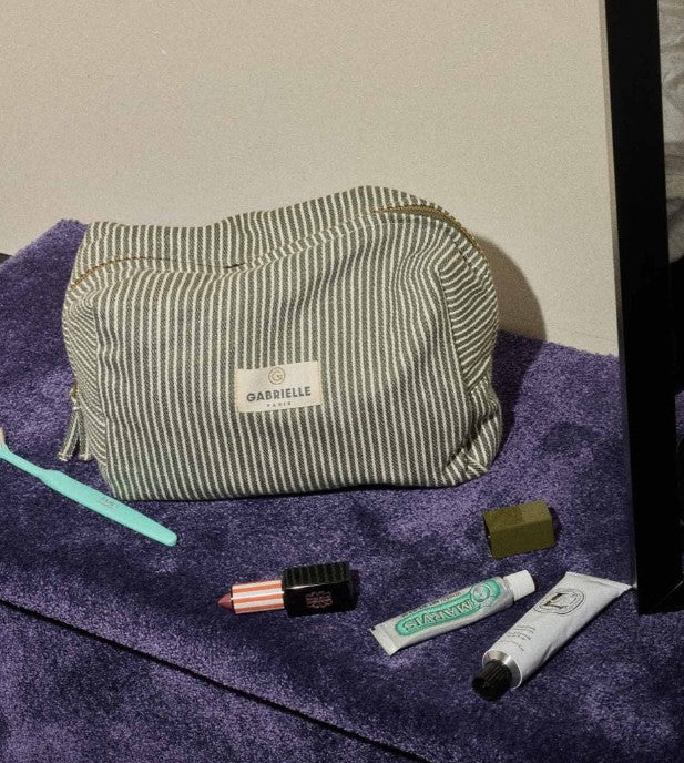 Trousse de toilette - Rayures - Quartz
