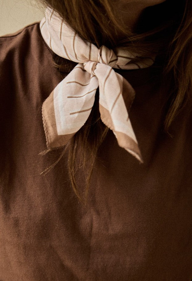 Petit foulard - Rayures - Crème