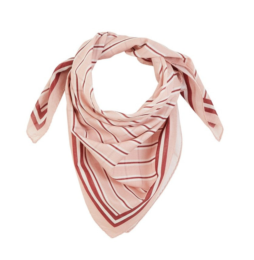 Petit foulard - Rayures - Vermillon