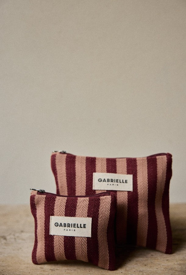 Petite pochette - Rayure - Garance