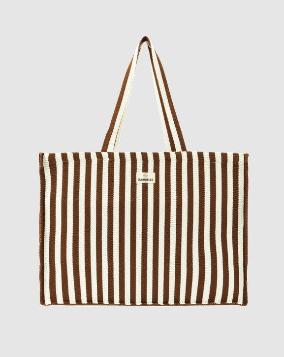 Weekend Bag - Rayures - Moka
