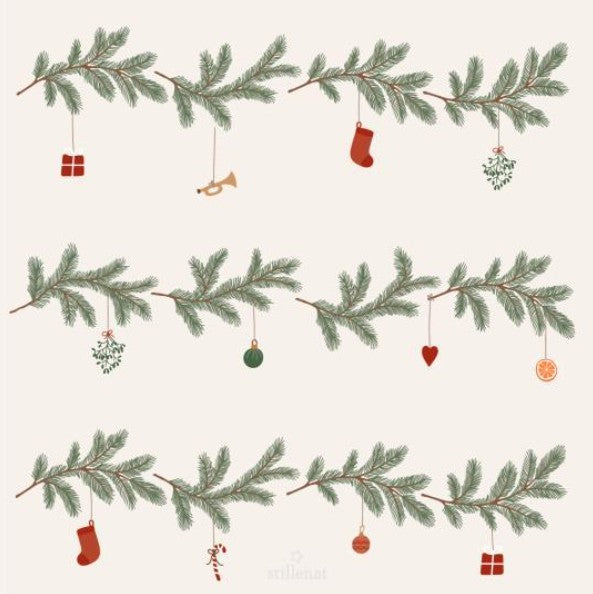 Serviettes en papier - Christmas Garland - 50 pces - 95912-00