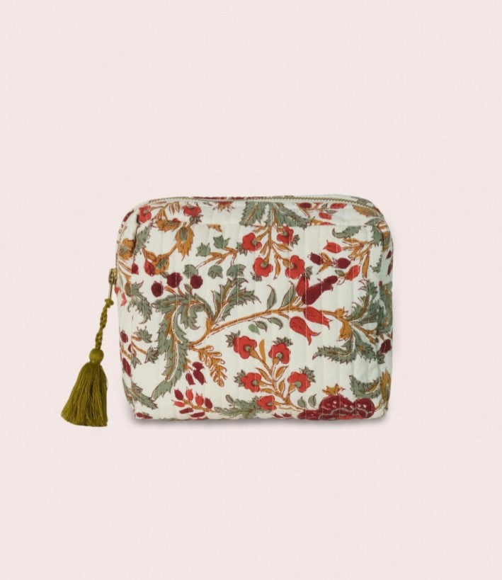 Grande trousse matelassée - Archana - Tilleul