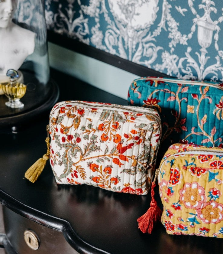 Grande trousse matelassée - Archana - Tilleul