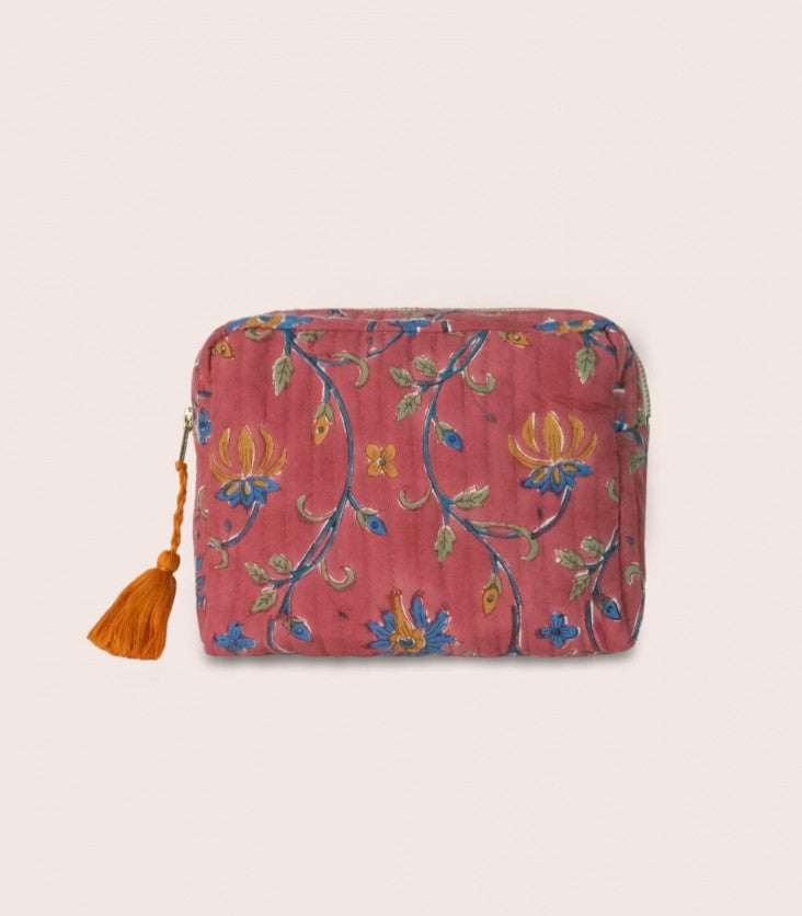 Grande trousse matelassée - Dinty - Rose