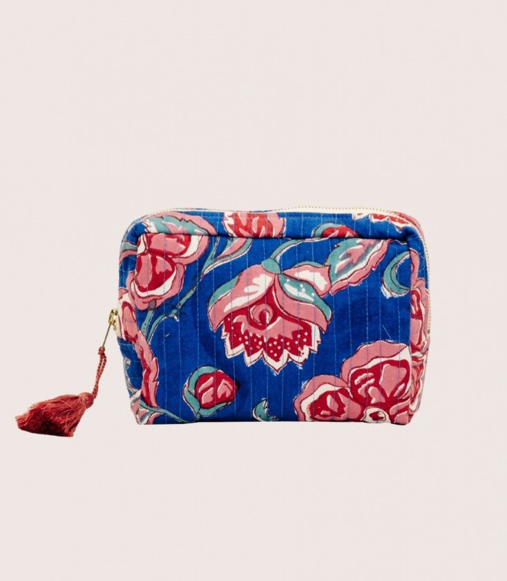Grande trousse matelassée - Loni - Bleu