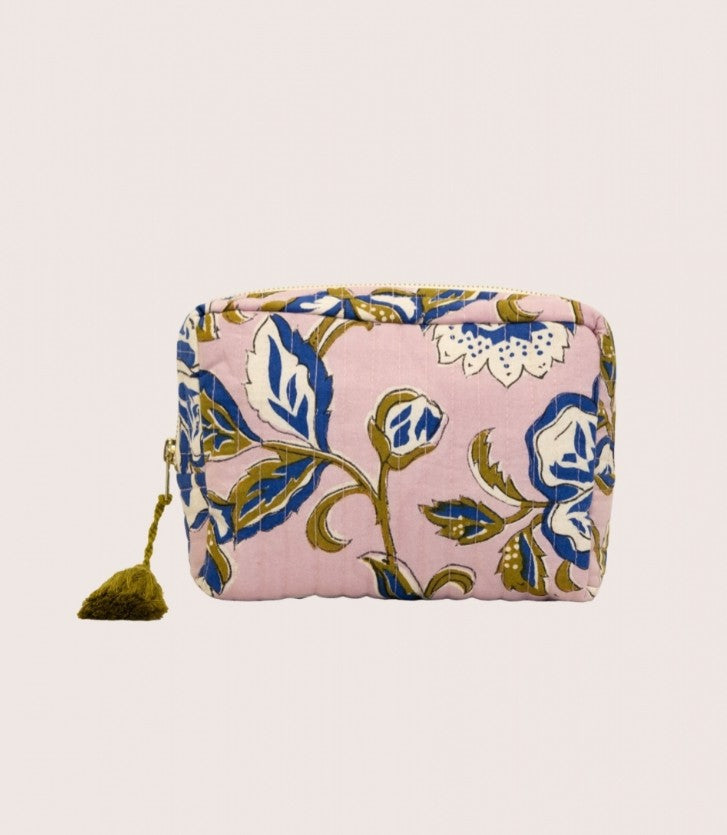 Grande trousse matelassée - Loni - Rose pâle