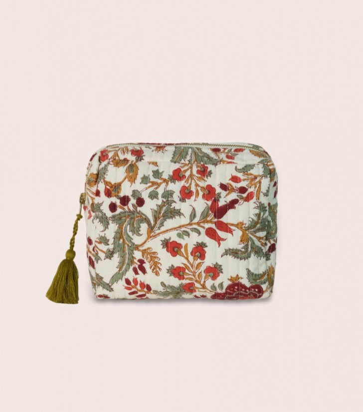 Petite trousse matelassée - Archana - Tilleul