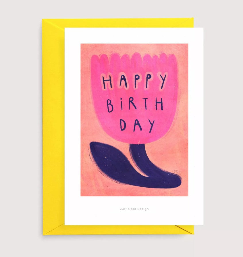 Carte postale avec enveloppe - Happy Birthday Fleur