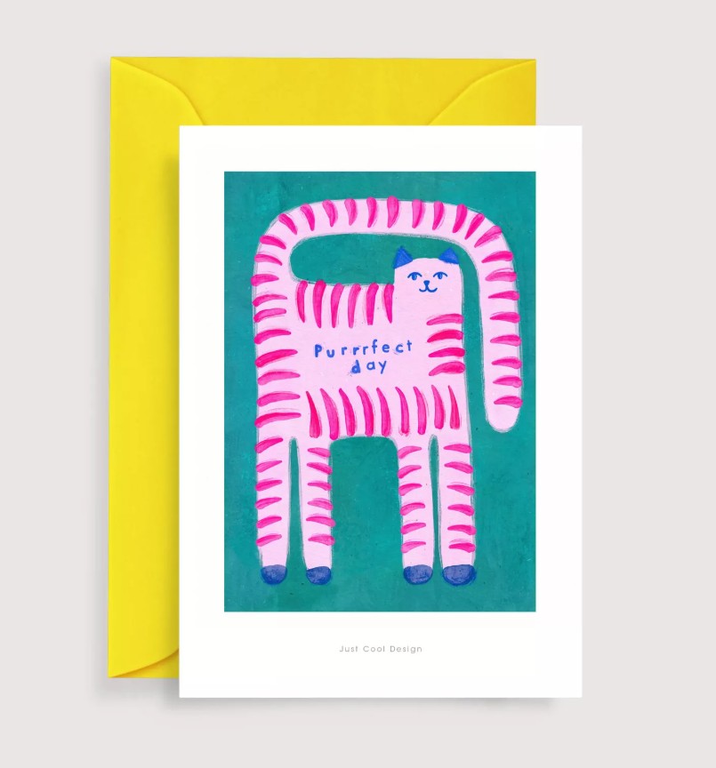 Carte postale avec enveloppe - Purrrfect Day