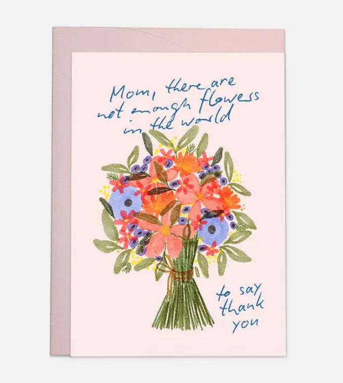 Kaart blanche - carte postale - Mom Thank You Bouquet