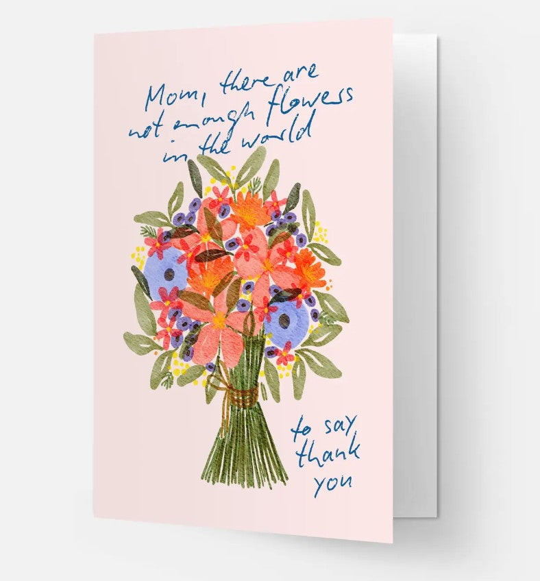 Kaart blanche - carte postale - Mom Thank You Bouquet