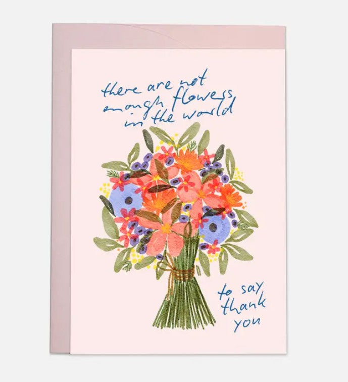 Kaart blanche - carte postale - Thank You Bouquet