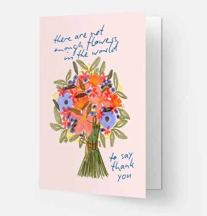Kaart blanche - carte postale - Thank You Bouquet