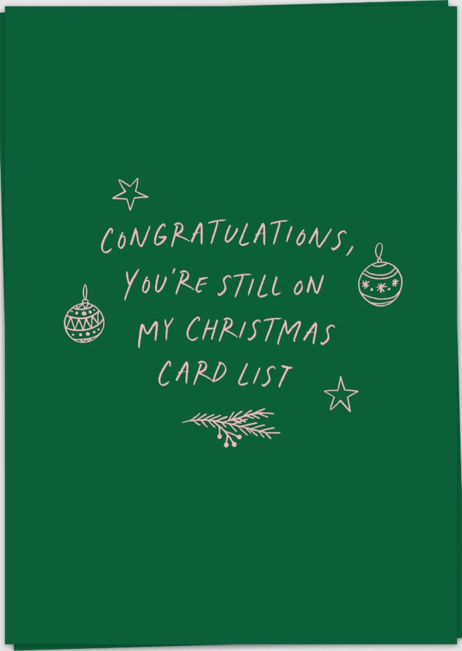 Kaart blanche - carte postale - christmas card list