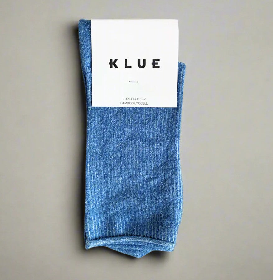 Chaussettes glitter - Bleu minéral
