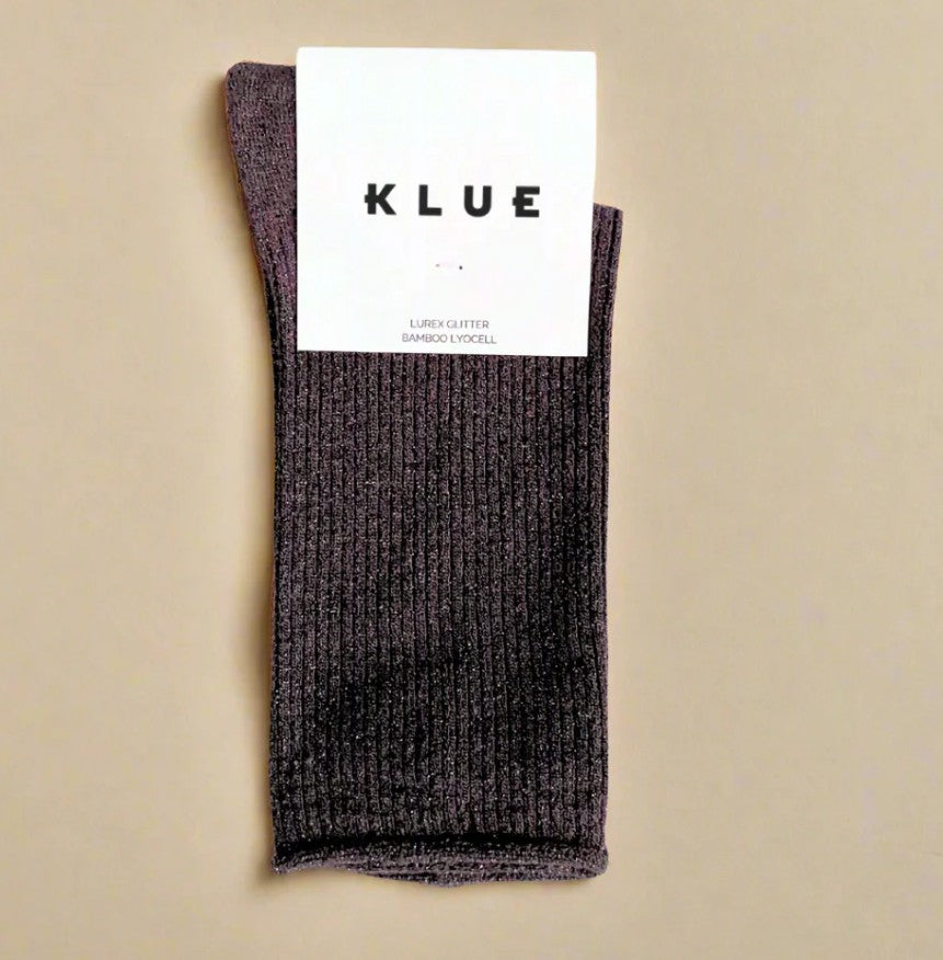Chaussettes glitter - Chocolat marron