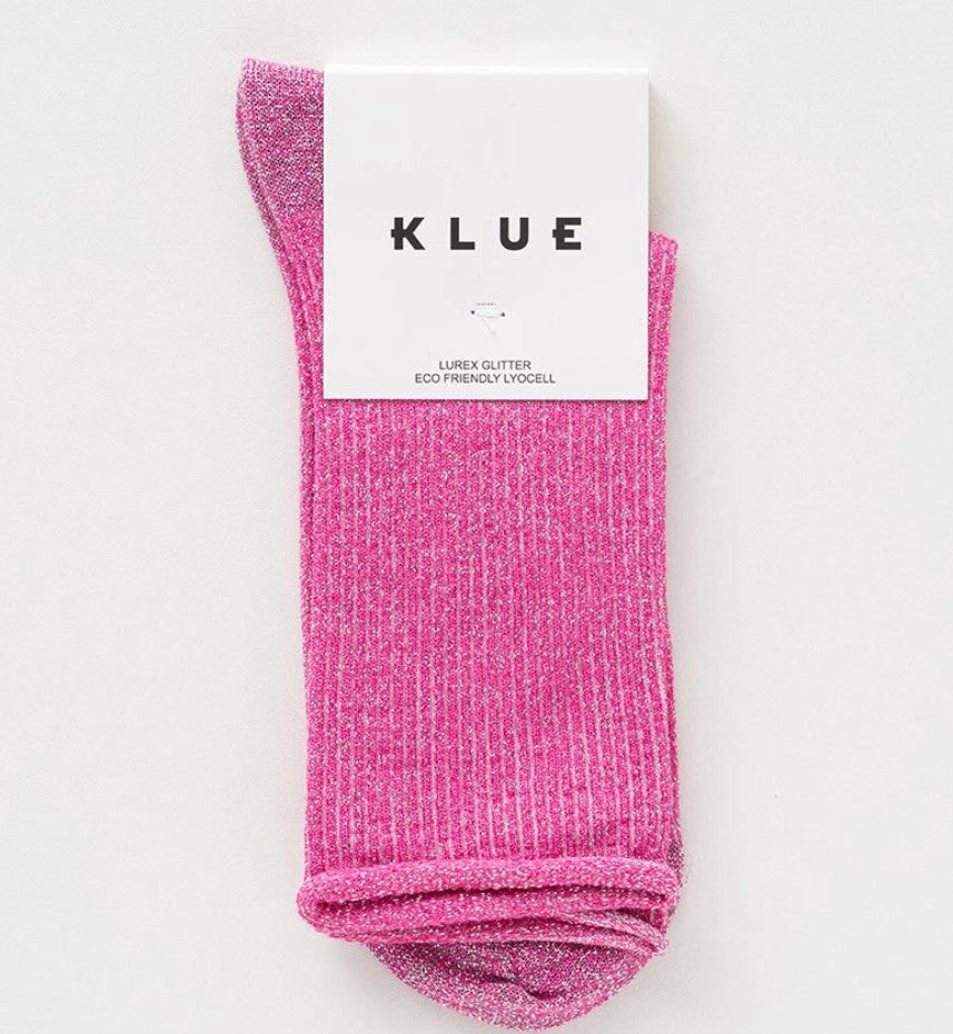 Chaussettes glitter - Fuchsia