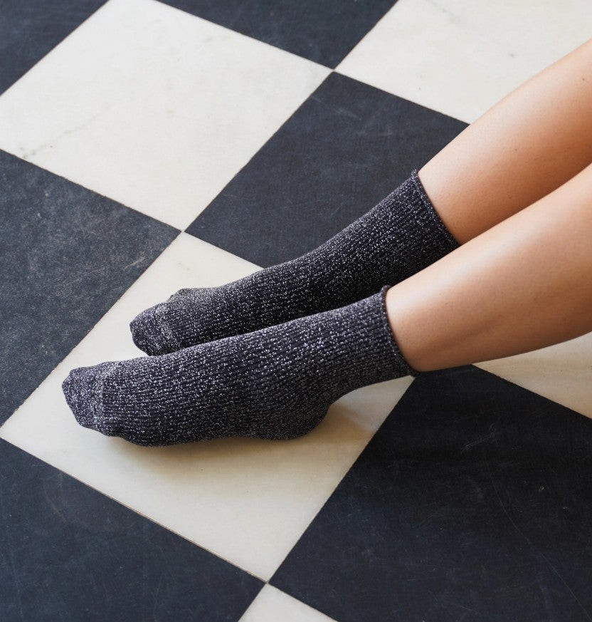Chaussettes glitter - Gris