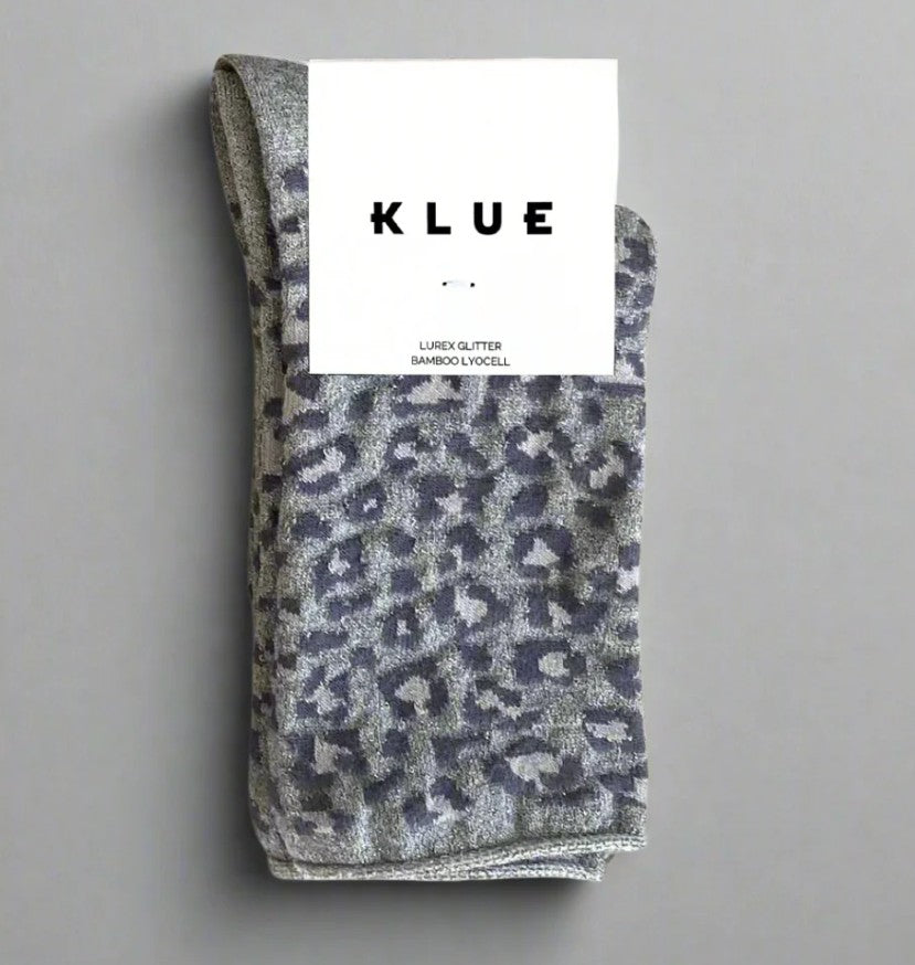 Chaussettes glitter - Leopard gris