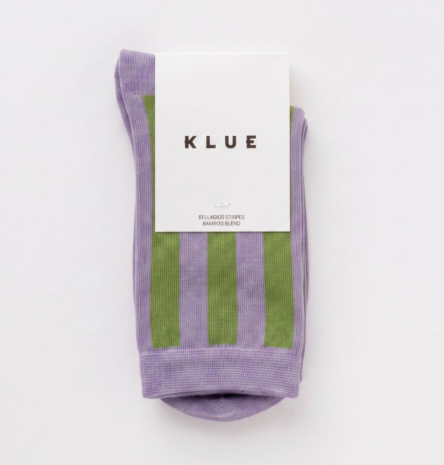 Chaussettes en bambou Retro Bellagio - Lavande et olive