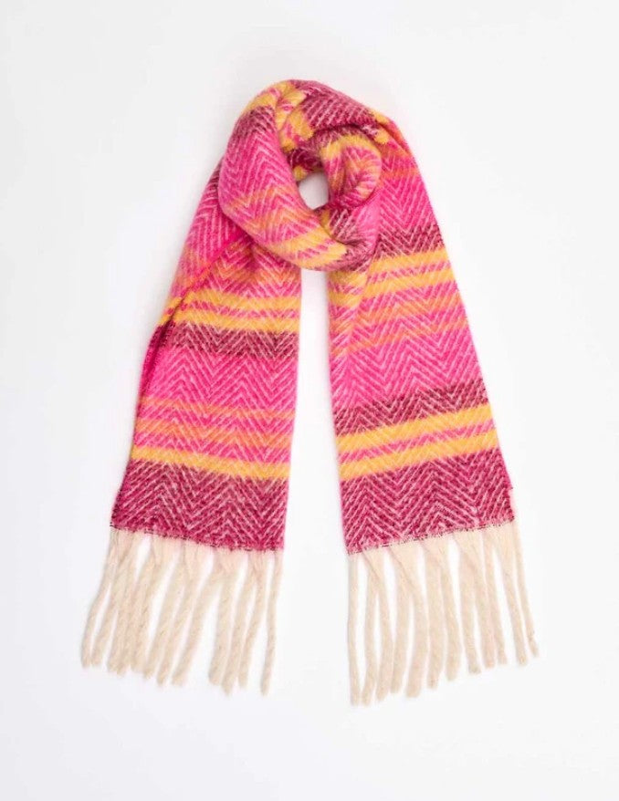 Echarpe Kundra - Stripe fuchsia - HAEK2675