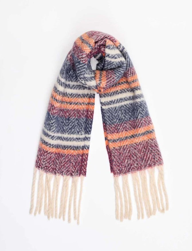 Echarpe Kundra - Stripe orange - HAEK2673
