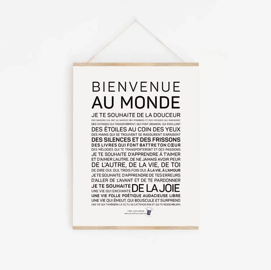 Affiche A3 - Bienvenue au monde