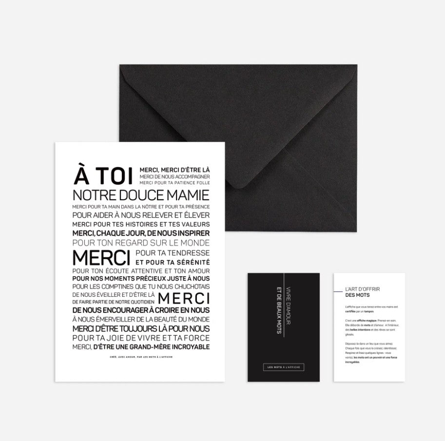 Carte avec enveloppe - Notre Mamie