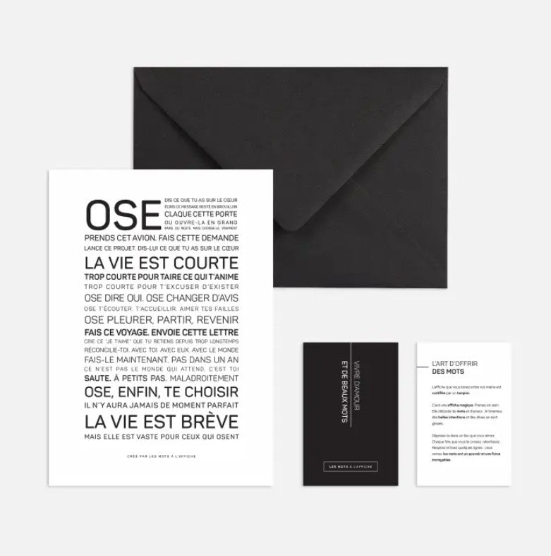 Carte postale avec enveloppe - Ose