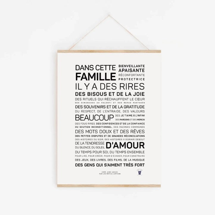 Affiche A4 - Dans cette famille
